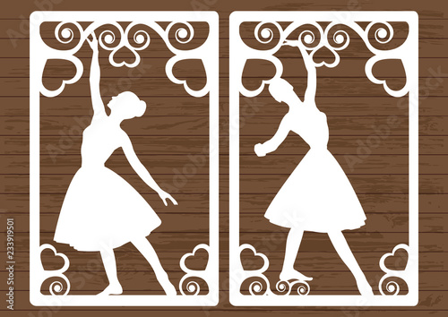 stencil with ballerina silhouette