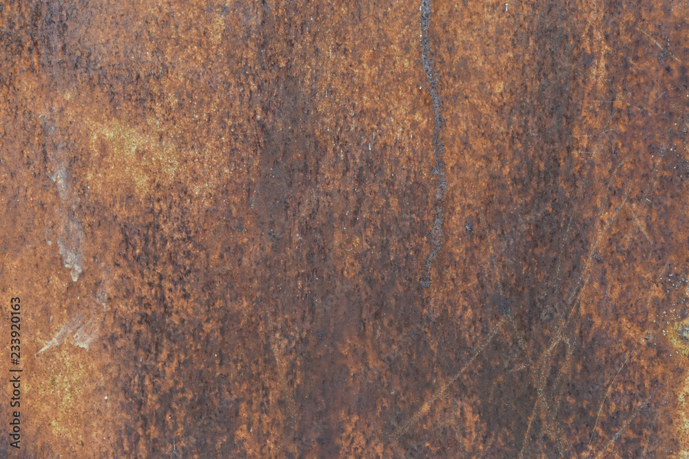 Rust on steel plate. Rusty metal Texture for interior exterior decoration and industrial. construction concept.