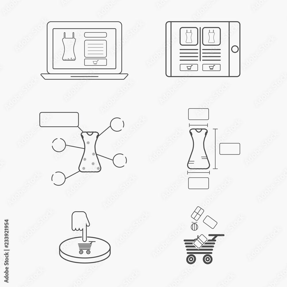 Online Shopping concept icon eps10