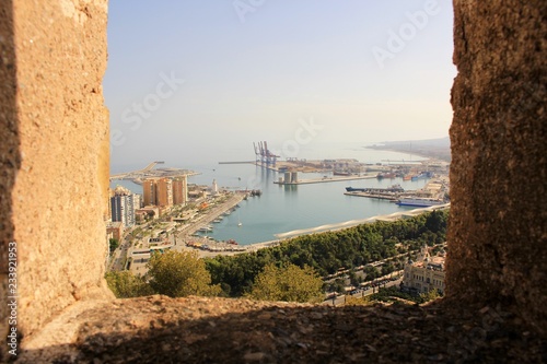 A peak view of the Malaga Bay