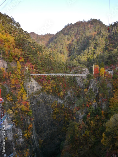 Setoai valley and autumn foliage, Nikko, Tochigi, Japan photo