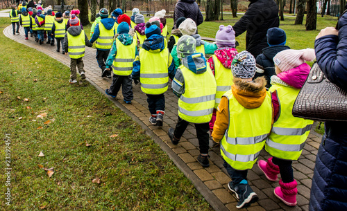 Kindergarten on walk