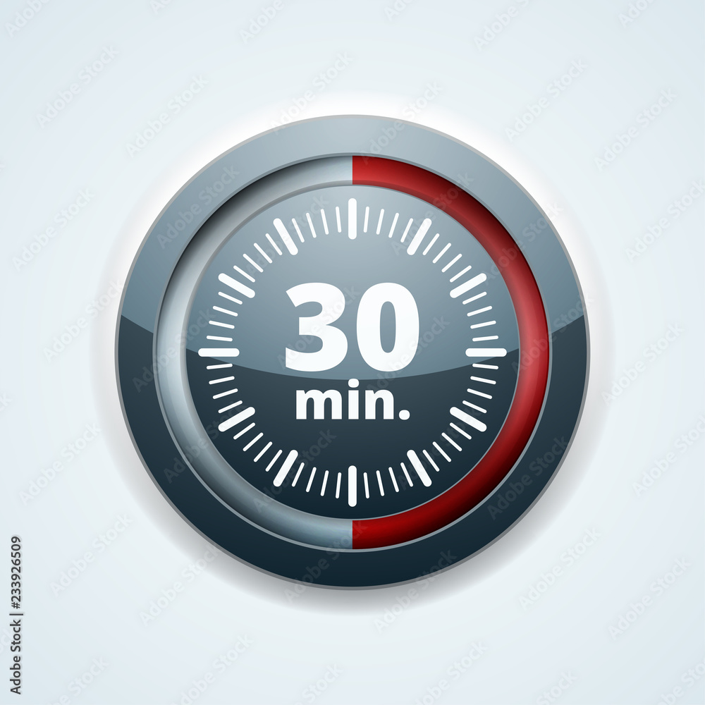 Fototapeta premium 30 Minutes Time illustration