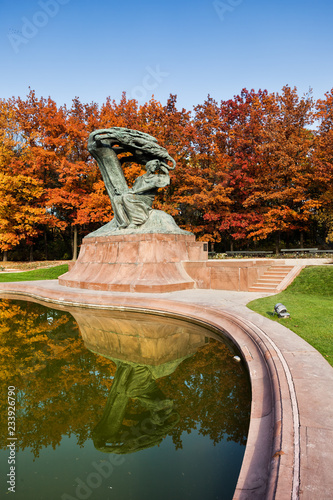 Chopin Monument in Warsaw photo