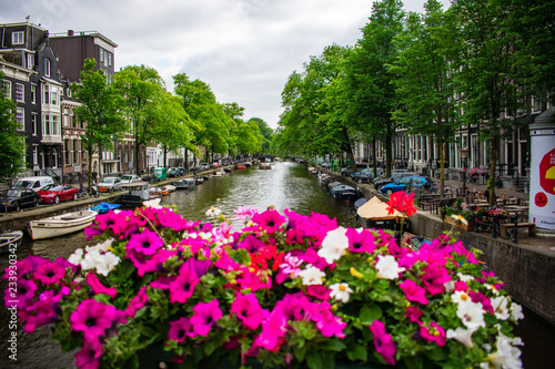view of a canal in amsterdam