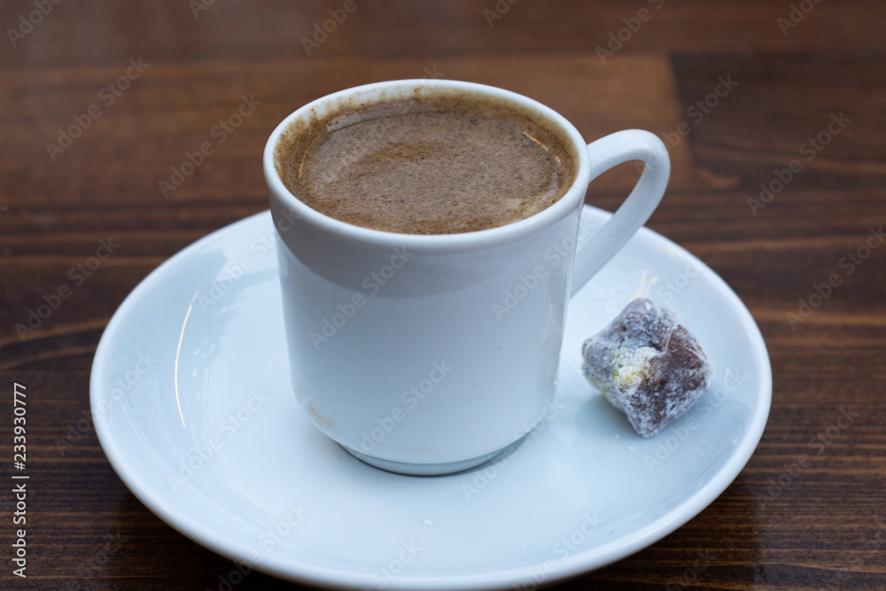 Turkish coffee and delight