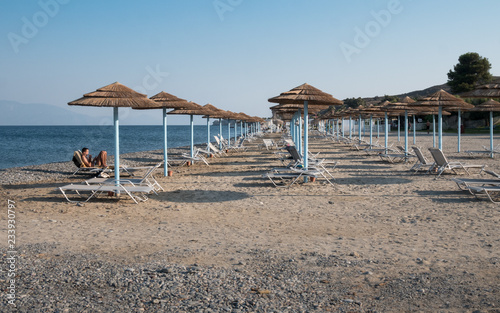 Alignement de parasols