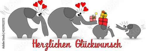 Elefantenkind hat Geburtstag