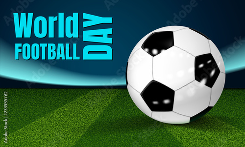 Football day concept background. Realistic illustration of football day vector concept background for web design