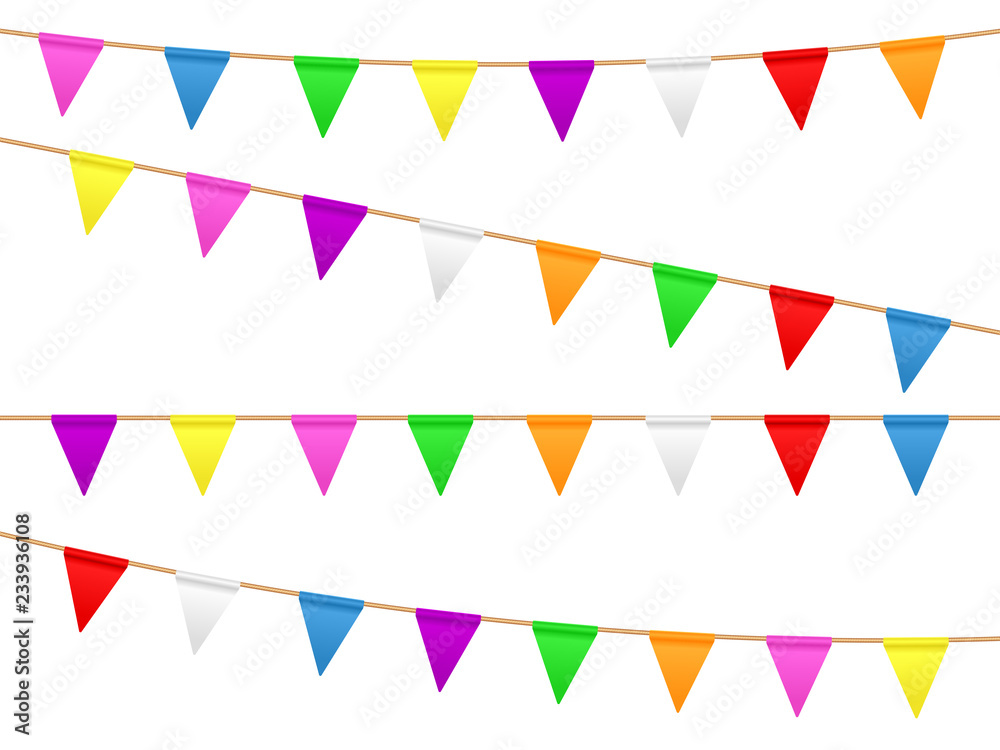Fototapeta premium Colors flags on wash line