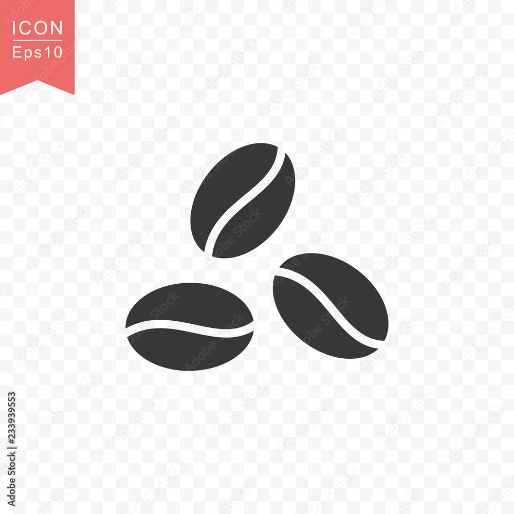 Coffee beans icon simple flat style vector illustration. Coffee beans icon simple flat style vector illustration.
