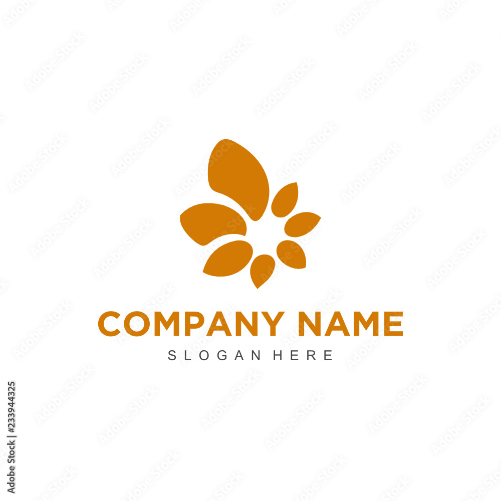 Obraz premium Simple minimalistic modern professional logo design of organic vector EPS illustrator template