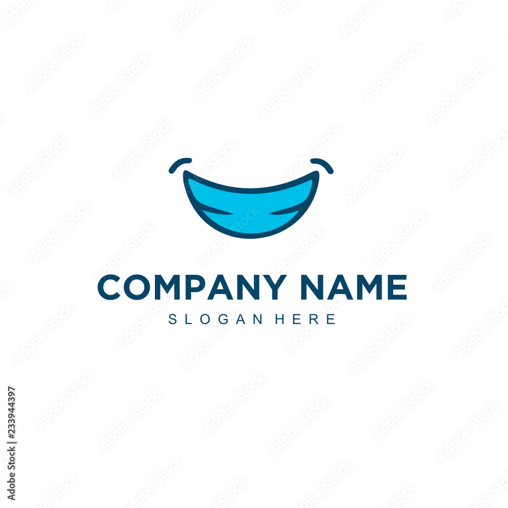 Fototapeta premium Simple and Minimalist smile Logo Design vector
