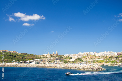 Fototapeta Naklejka Na Ścianę i Meble -  View of port village town Mgarr on Gozo island, Malta