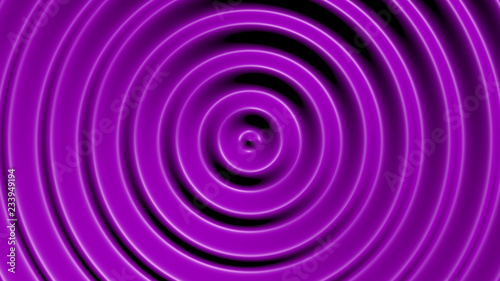Concentric circles with hypnotic effect, colored water resonance background pattern