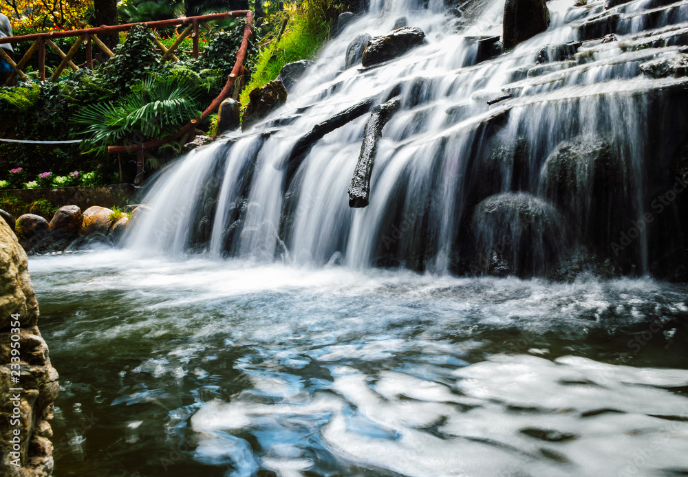 Beautiful Water fall in Company garden Mussoorie Uttarakhand India Near Kempty fall Beautiful Water fall in Company garden Mussoorie Uttarakhand India Near Kempty fall
