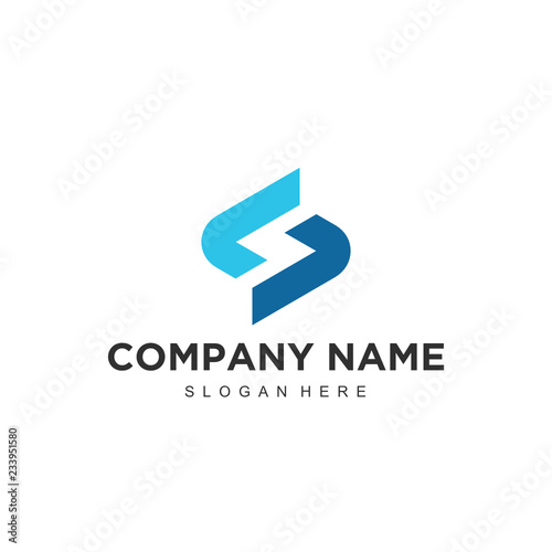 letter s logo design vector