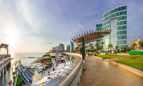 LIMA, PERU: Panoramic view from Salazar Park in MIraflores photo