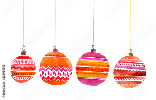 Christmas red and pink deco...