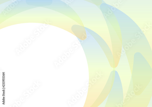 pastel blue yellow petal abstract background, curve layer, multicolor transparent backdrop, vector illustration