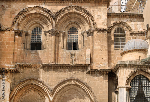 Part of the church of the Holy Sepulchre in Jerusalem  Israel