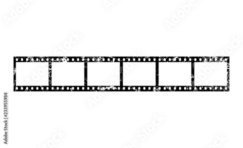 Six frames of 35 mm film strip