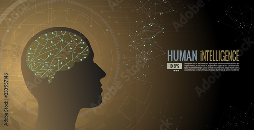 Human intelligence conceptual illustration BG