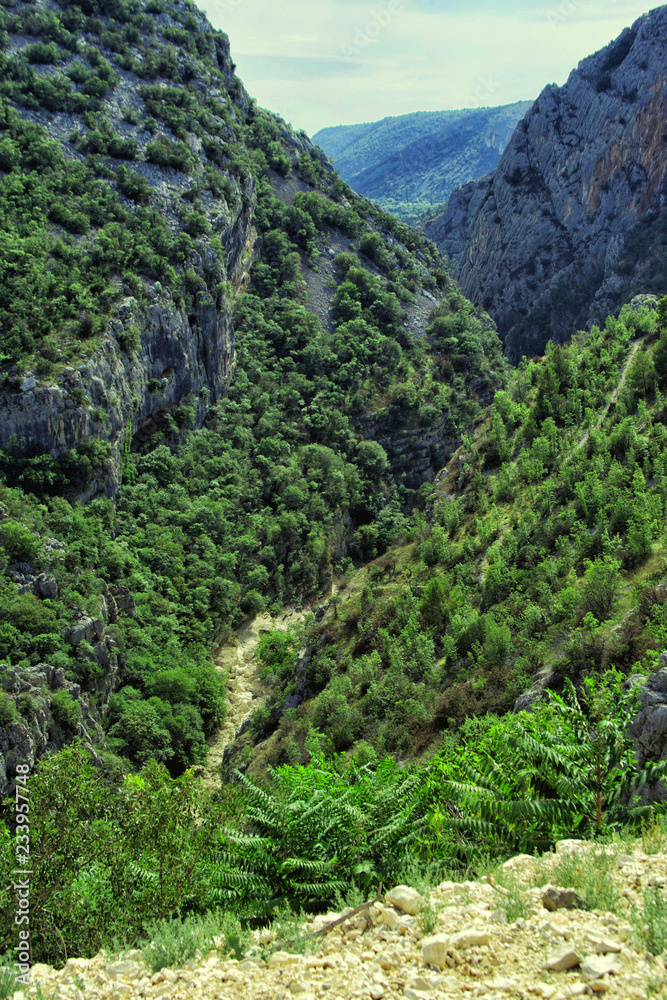 Scenic mountain landscape. National Park in Croatia Scenic mountain landscape. National Park in Croatia