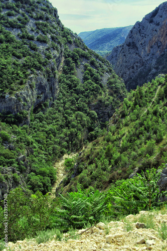 Scenic mountain landscape. National Park in Croatia