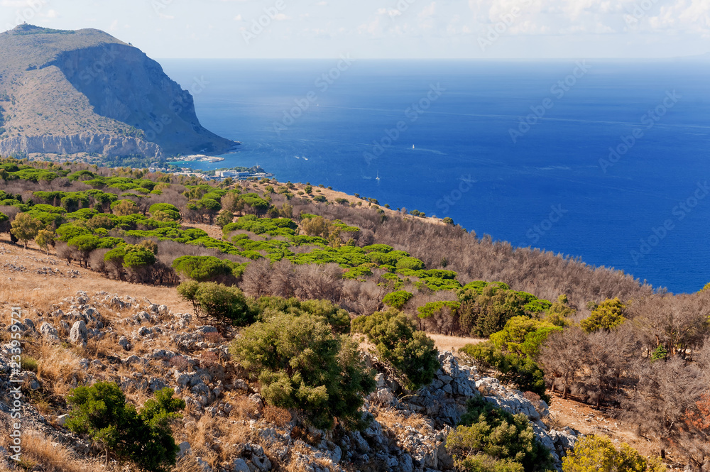 Panoramic view from Mount Pelegrino in Palermo, Sicily. Italy. Panoramic view from Mount Pelegrino in Palermo, Sicily. Italy.