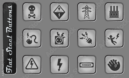 High voltage simply icons