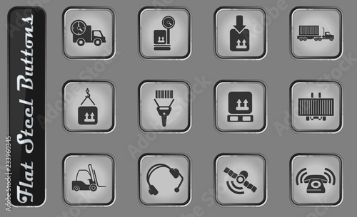 Logistics icon set