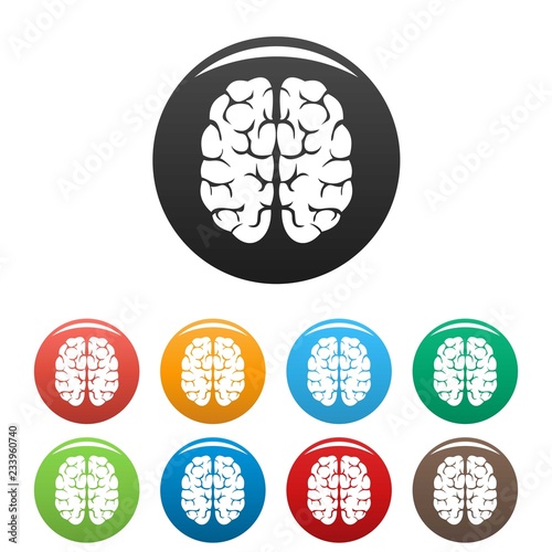Mind brain icon. Simple illustration of mind brain vector icon for web design isolated on white background