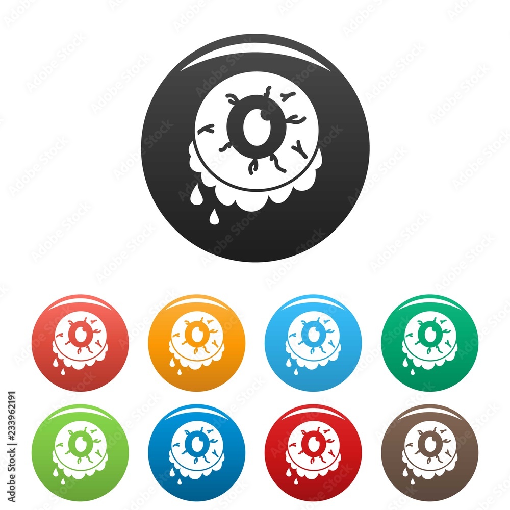 Halloween zombie eye icon. Simple illustration of halloween zombie eye vector icon for web design isolated on white background Halloween zombie eye icon. Simple illustration of halloween zombie eye vector icon for web design isolated on white background