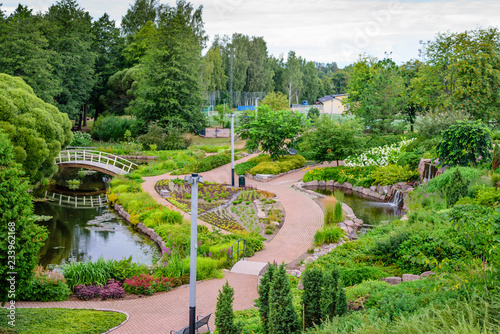 Fototapeta Naklejka Na Ścianę i Meble -  Beautiful city Park in Kotka town, Finland