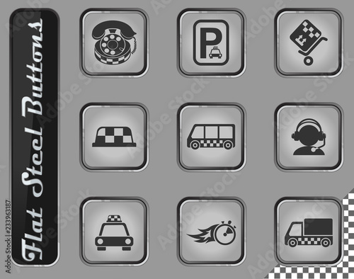 taxi services icon set