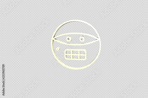 light Criminal 3D illustration on transparent background