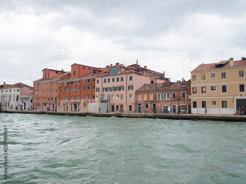 Houses Venice in overcast cloudy weather. © Довидович Михаил