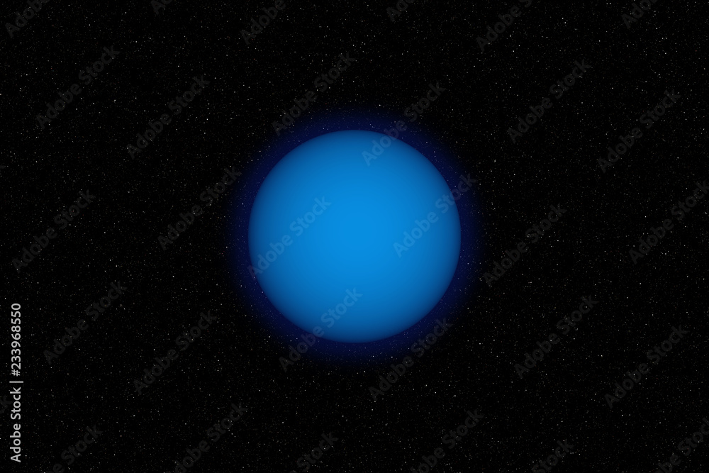 Fototapeta premium Planet in cosmos from the space