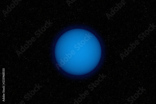 Planet in cosmos from the space