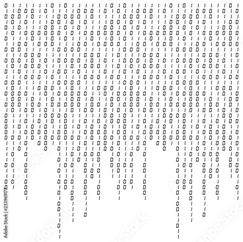 0 1 code isolated on white background texture abstract pattern design
