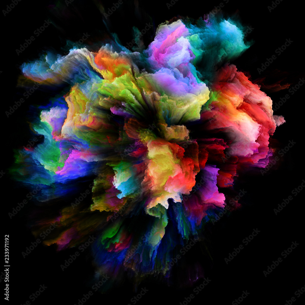 Advance of Colorful Paint Splash Explosion