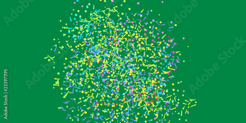 Confetti. Colorful firework. Festive texture with colored glitters. Geometric background. Image for banners, posters and flyers. Greeting cards. Doodle for design and business