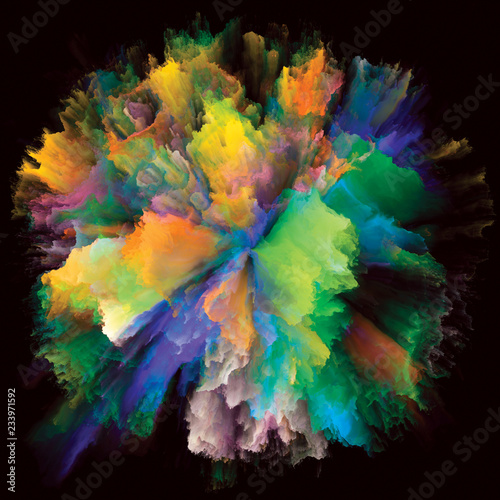 Fototapeta Naklejka Na Ścianę i Meble -  Inner Life of Colorful Paint Splash Explosion