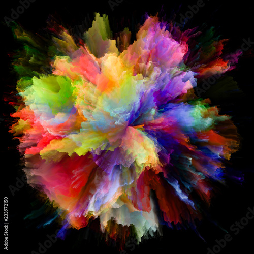Artificial Colorful Paint Splash Explosion
