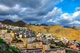 This view to the Anaga mountains goes over Los Campitos and Ifara both are districts of Santa Cruz, the capital of Tenerife.