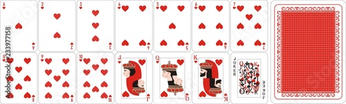 playing cards - HEARTS