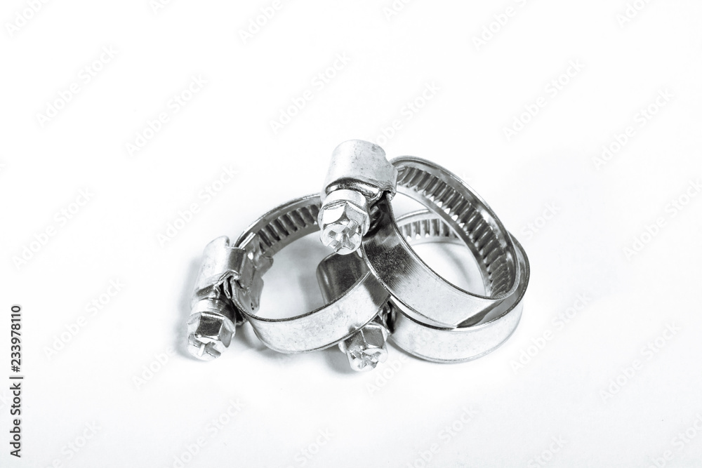 New metal hose clamps with threaded connection for pipes, stainless ...