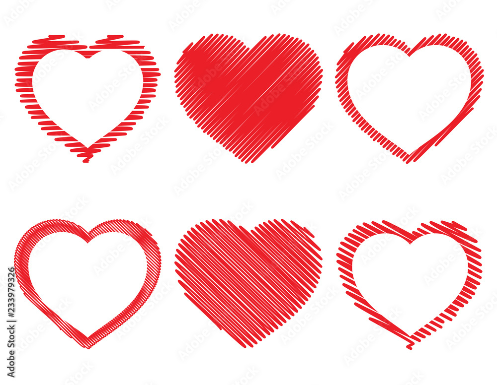 Hearts Set - Handrawn Heart Graphics
