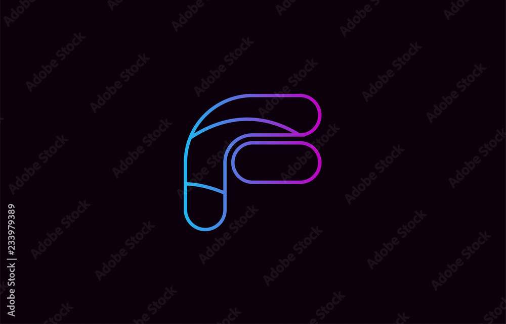 alphabet letter f logo company icon design in blue and pink alphabet letter f logo company icon design in blue and pink